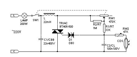 展示4種特別效能的可控硅電子調光器電路圖